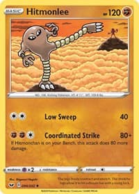 Hitmonlee - SWSH01: Sword & Shield Base Set - Pokemon card