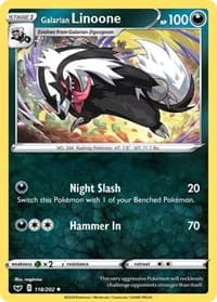 Galarian Linoone - SWSH01: Sword & Shield Base Set - Pokemon card