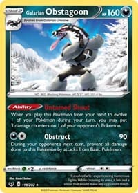 Galarian Obstagoon - SWSH01: Sword & Shield Base Set - Pokemon card