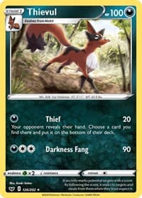 Thievul - SWSH01: Sword & Shield Base Set - Pokemon card