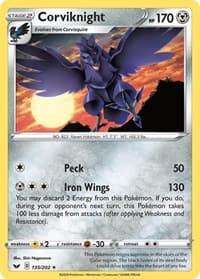 Corviknight - SWSH01: Sword & Shield Base Set - Pokemon card