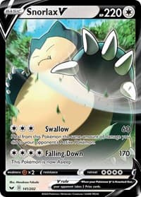 Snorlax V - SWSH01: Sword & Shield Base Set - Pokemon card