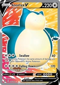 Snorlax V (Full Art) - SWSH01: Sword & Shield Base Set - Pokemon card