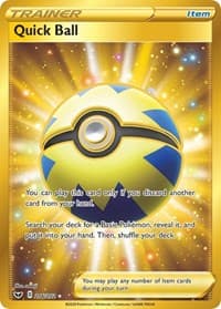 Quick Ball (Secret) - SWSH01: Sword & Shield Base Set - Pokemon card