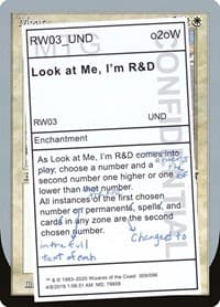 Look at Me, I'm R&D - Unsanctioned - Magic: The Gathering card