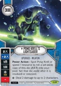 Pong Krell's Lightsaber - Covert Missions - Star Wars: Destiny card