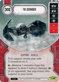 TIE Bomber (Card Only) - Covert Missions - Star Wars: Destiny card