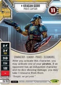 Kragan Gorr - Pirate Captain - Covert Missions - Star Wars: Destiny card