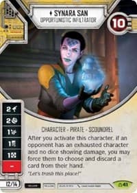 Synara San - Opportunistic Infiltrator (Card Only) - Covert Missions - Star Wars: Destiny card
