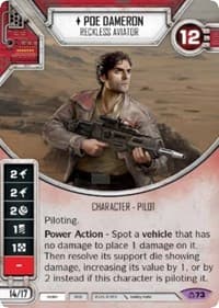 Poe Dameron - Reckless Aviator - Covert Missions - Star Wars: Destiny card