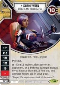 Sabine Wren - Artistic and Resourceful - Covert Missions - Star Wars: Destiny card