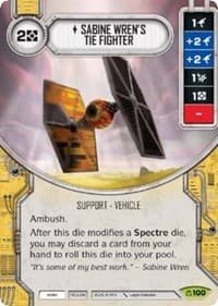 Sabine Wren's TIE Fighter - Covert Missions - Star Wars: Destiny card