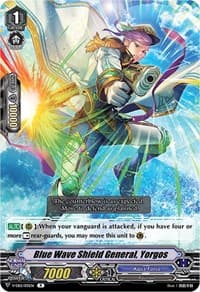Blue Wave Shield General, Yorgos - V-EB12: Team Dragon's Vanity - Cardfight Vanguard card