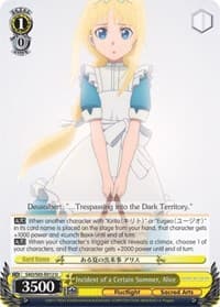 Incident of a Certain Summer, Alice - Sword Art Online -Alicization- - Weiss Schwarz card