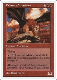 Crimson Manticore - Fifth Edition - Magic: The Gathering card