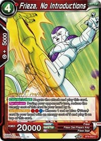 Frieza, No Introductions - Universal Onslaught Pre-Release Cards - Dragon Ball Super: Masters card