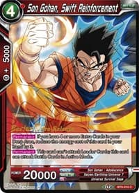 Son Gohan, Swift Reinforcement - Universal Onslaught Pre-Release Cards - Dragon Ball Super: Masters card