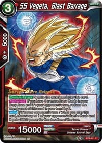 SS Vegeta, Blast Barrage - Universal Onslaught Pre-Release Cards - Dragon Ball Super: Masters card