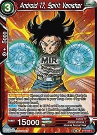 Android 17, Spirit Vanisher - Universal Onslaught Pre-Release Cards - Dragon Ball Super: Masters card