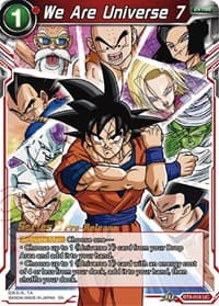 We Are Universe 7 - Universal Onslaught Pre-Release Cards - Dragon Ball Super: Masters card