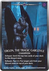 Ergon, the Tragic Gargoyle (Regular Art Silver Metal Prize Card) - Argent Saga Promos - Argent Saga TCG card