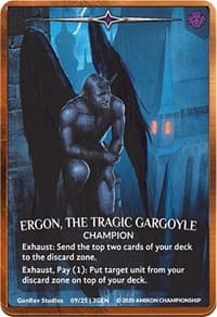 Ergon, the Tragic Gargoyle (Regular Art Bronze Metal Prize Card) - Argent Saga Promos - Argent Saga TCG card