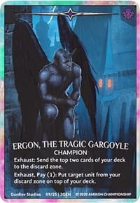 Ergon, the Tragic Gargoyle (Regular Art Rainbow Metal Prize Card) - Argent Saga Promos - Argent Saga TCG card