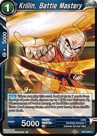 Krillin, Battle Mastery - Universal Onslaught Pre-Release Cards - Dragon Ball Super: Masters card