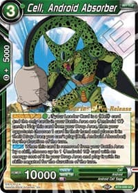 Cell, Android Absorber - Universal Onslaught Pre-Release Cards - Dragon Ball Super: Masters card