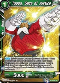Toppo, Gaze of Justice - Universal Onslaught Pre-Release Cards - Dragon Ball Super: Masters card