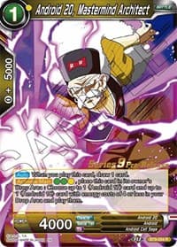 Android 20, Mastermind Architect - Universal Onslaught Pre-Release Cards - Dragon Ball Super: Masters card