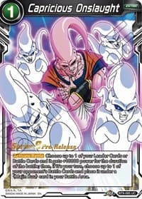 Capricious Onslaught - Universal Onslaught Pre-Release Cards - Dragon Ball Super: Masters card