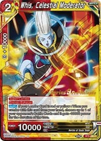 Whis, Celestial Moderator - Universal Onslaught Pre-Release Cards - Dragon Ball Super: Masters card