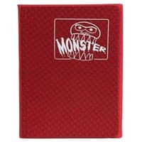 Binder - 4-Pocket Side-Loading Holofoil - Red - Monster Protectors Storage Albums - Storage Albums card