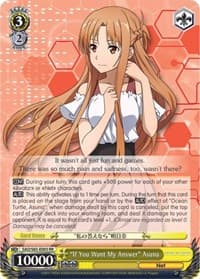 "If You Want My Answer" Asuna - Sword Art Online -Alicization- - Weiss Schwarz card