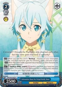 Information About the Virtual World, Sinon - Sword Art Online -Alicization- - Weiss Schwarz card