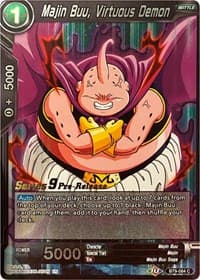 Majin Buu, Virtuous Demon - Universal Onslaught Pre-Release Cards - Dragon Ball Super: Masters card