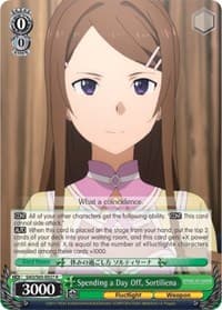 Spending a Day Off, Sortiliena - Sword Art Online -Alicization- - Weiss Schwarz card