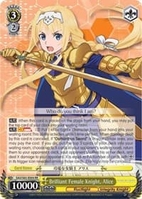 Brilliant Female Knight, Alice - Sword Art Online -Alicization- - Weiss Schwarz card