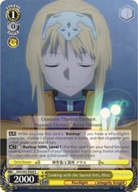 Cooking with the Sacred Arts, Alice - Sword Art Online -Alicization- - Weiss Schwarz card
