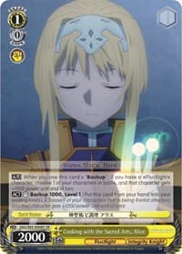 Cooking with the Sacred Arts, Alice (SR) - Sword Art Online -Alicization- - Weiss Schwarz card