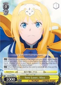 Sore Loser, Alice - Sword Art Online -Alicization- - Weiss Schwarz card
