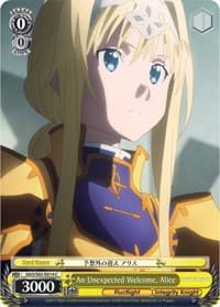 An Unexpected Welcome, Alice - Sword Art Online -Alicization- - Weiss Schwarz card