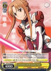 Confrontation with PK Squadron, Asuna - Sword Art Online -Alicization- - Weiss Schwarz card
