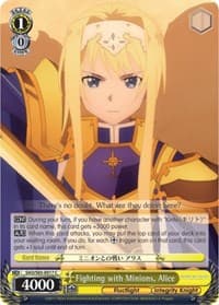 Fighting with Minions, Alice - Sword Art Online -Alicization- - Weiss Schwarz card