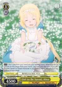 Girl to Be Saved, Alice - Sword Art Online -Alicization- - Weiss Schwarz card