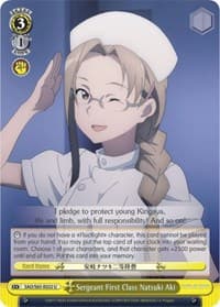 Sergeant First Class Natsuki Aki - Sword Art Online -Alicization- - Weiss Schwarz card