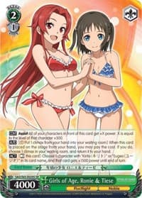 Girls of Age, Ronie & Tiese (SR) - Sword Art Online -Alicization- - Weiss Schwarz card