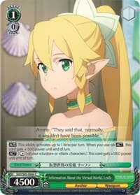Information About the Virtual World, Leafa - Sword Art Online -Alicization- - Weiss Schwarz card