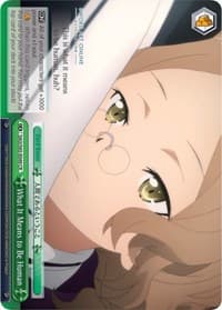 What It Means to Be Human - Sword Art Online -Alicization- - Weiss Schwarz card